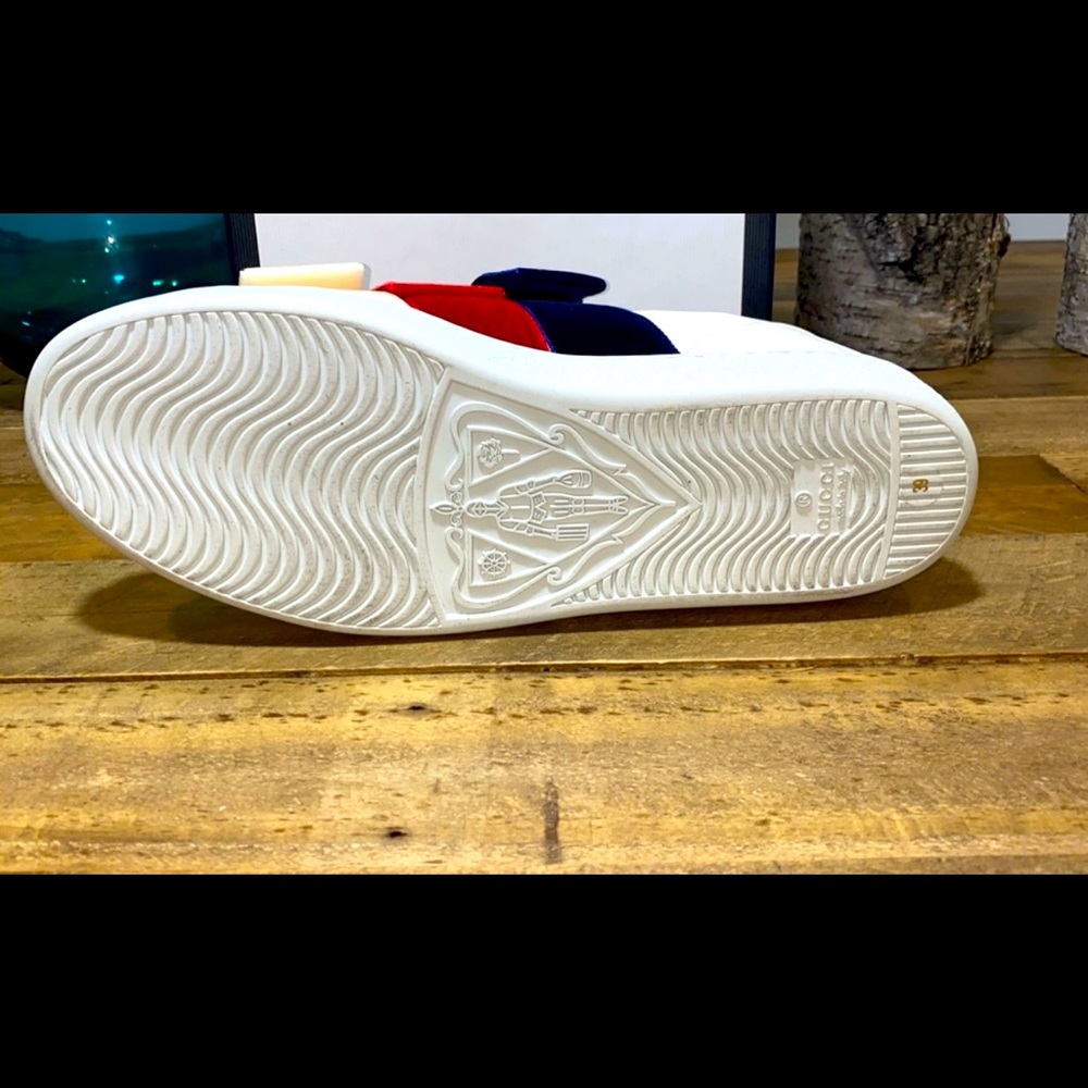 Gucci Ace leather bow slip-on sneakers - Picture 6 of 8